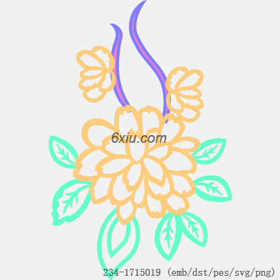 svg矢量绣花图下载