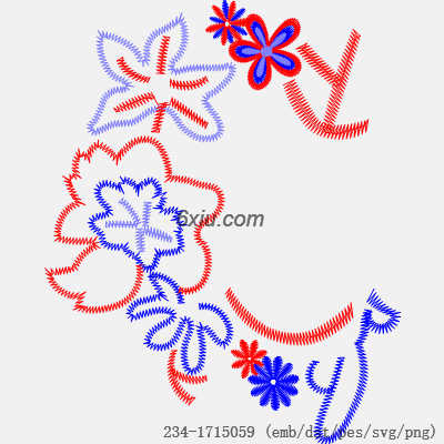 svg矢量绣花图下载
