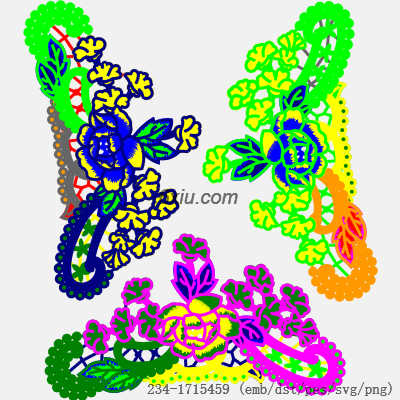 svg矢量绣花图下载