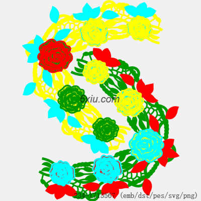 svg矢量绣花图下载