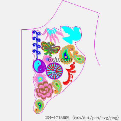 svg矢量绣花图下载