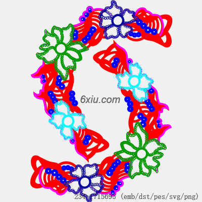 svg矢量绣花图下载