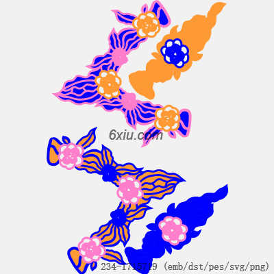 svg矢量绣花图下载