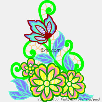 svg矢量绣花图下载