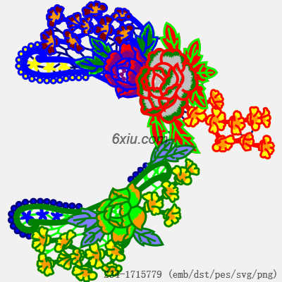 svg矢量绣花图下载