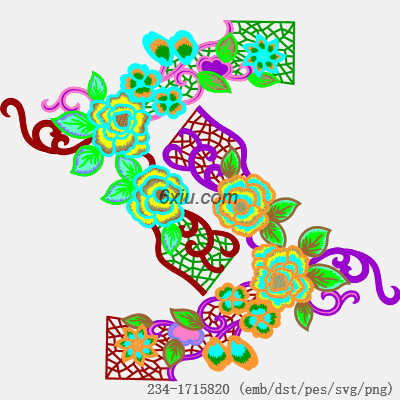 svg矢量绣花图下载