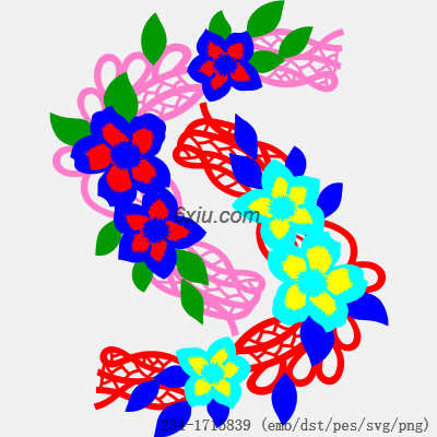 svg矢量绣花图下载