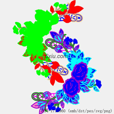 svg矢量绣花图下载