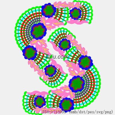 svg矢量绣花图下载