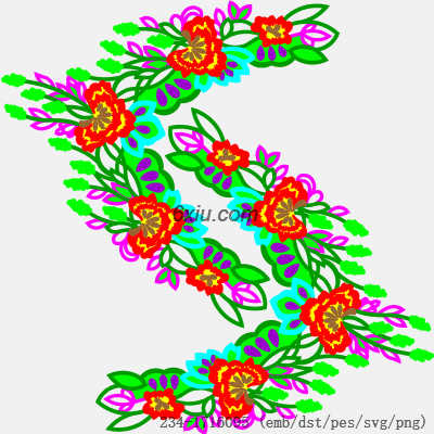 svg矢量绣花图下载