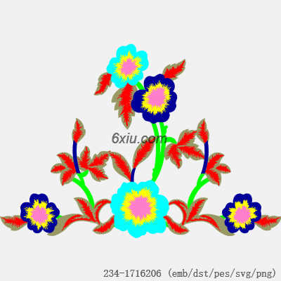 svg矢量绣花图下载
