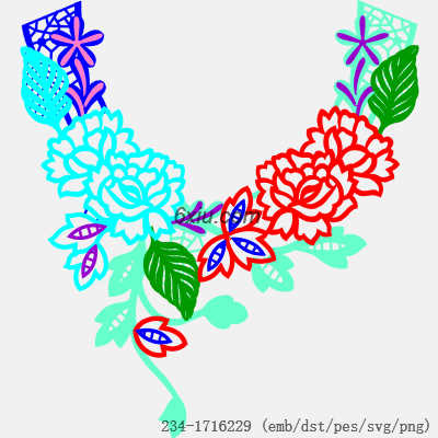 svg矢量绣花图下载