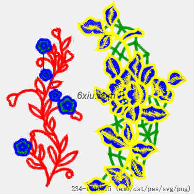 svg矢量绣花图下载