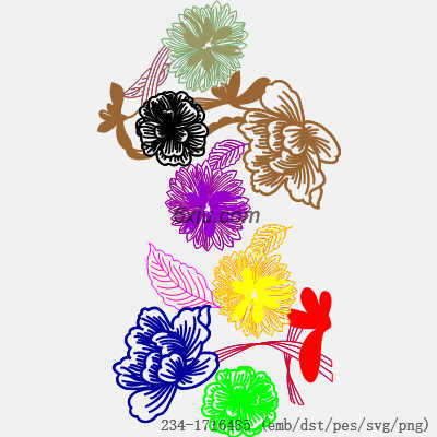 svg矢量绣花图下载