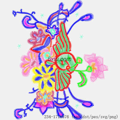 svg矢量绣花图下载
