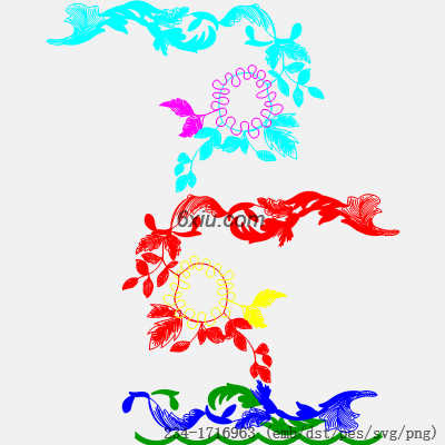 svg矢量绣花图下载