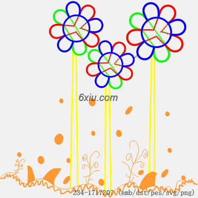 svg矢量绣花图下载