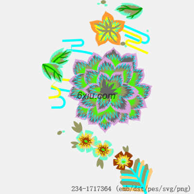 svg矢量绣花图下载