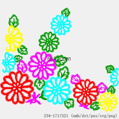 svg矢量绣花图下载