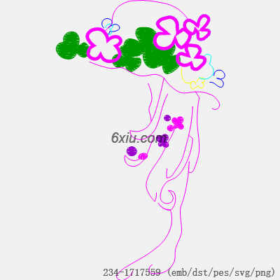 svg矢量绣花图下载
