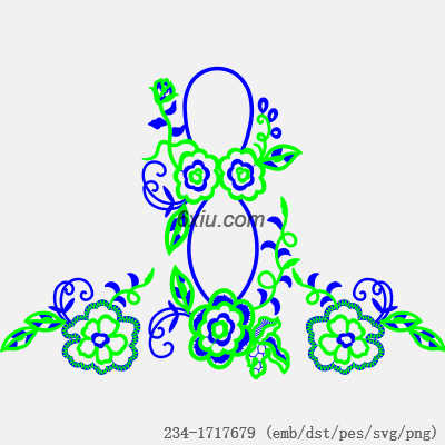 svg矢量绣花图下载