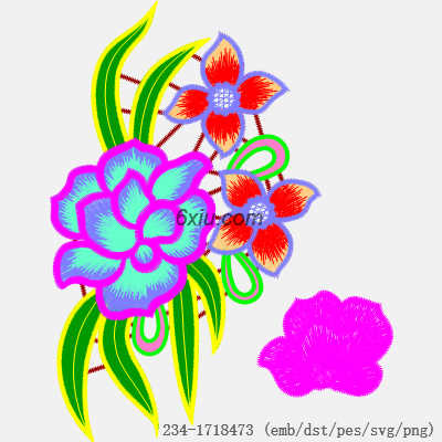 svg矢量绣花图下载