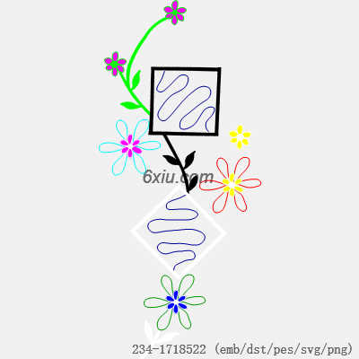 svg矢量绣花图下载