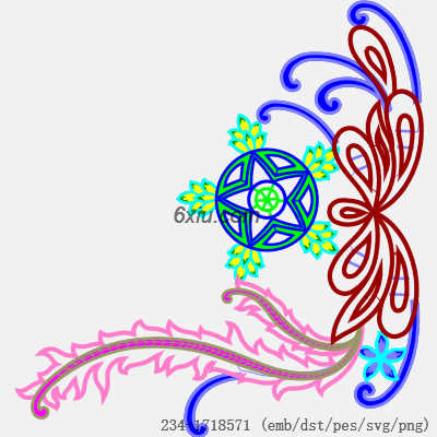 svg矢量绣花图下载