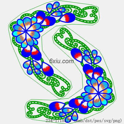 svg矢量绣花图下载