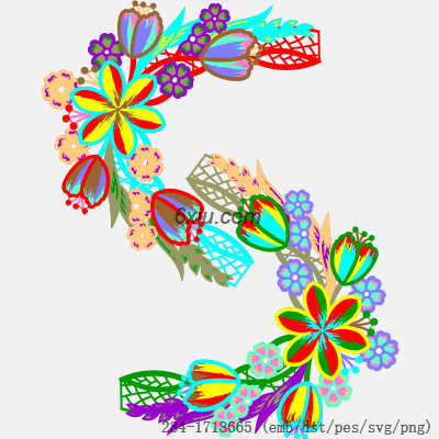 svg矢量绣花图下载