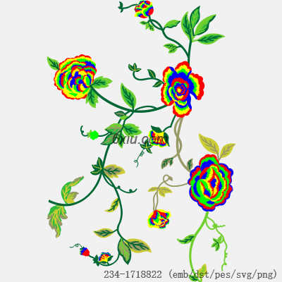 svg矢量绣花图下载