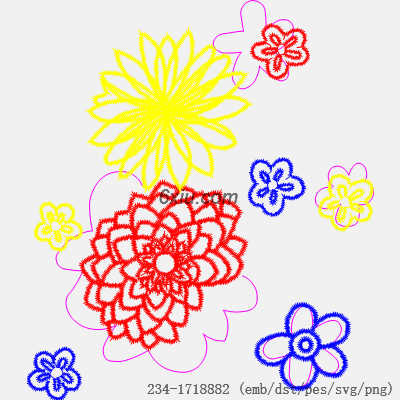 svg矢量绣花图下载