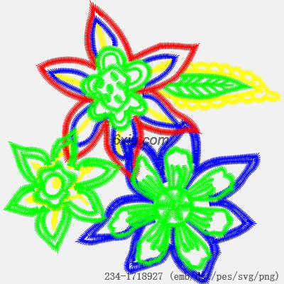 svg矢量绣花图下载