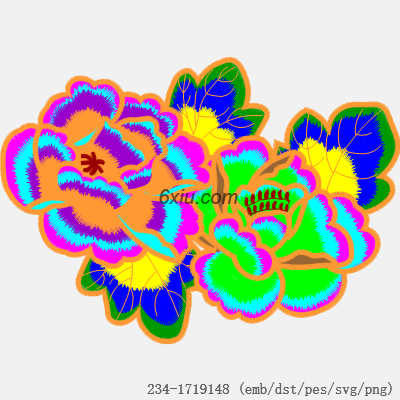 svg矢量绣花图下载