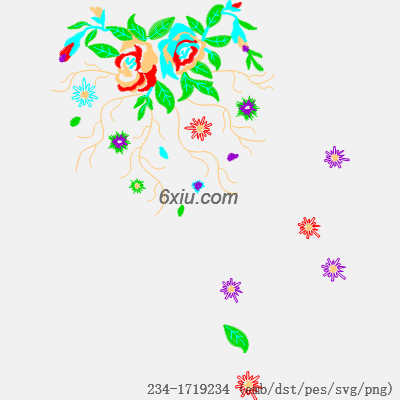 svg矢量绣花图下载