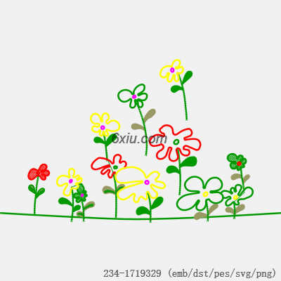 svg矢量绣花图下载