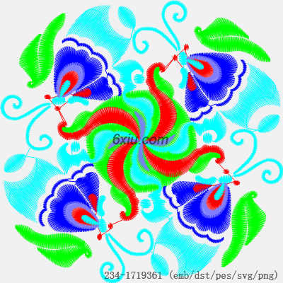 svg矢量绣花图下载