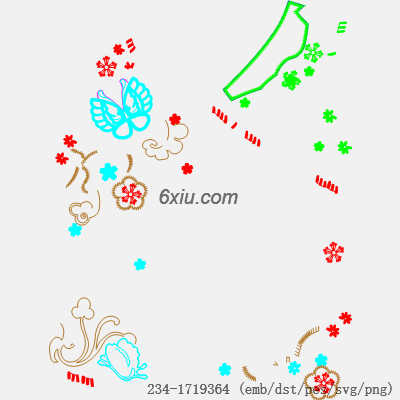 svg矢量绣花图下载