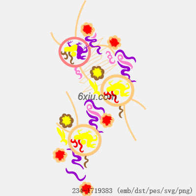 svg矢量绣花图下载