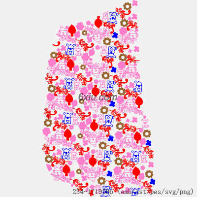 svg矢量绣花图下载