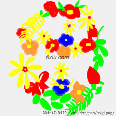 svg矢量绣花图下载