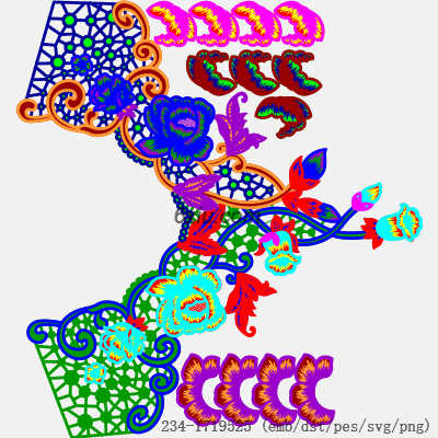 svg矢量绣花图下载