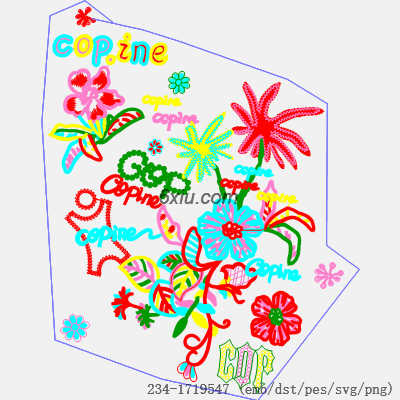 svg矢量绣花图下载
