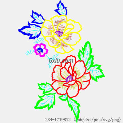 svg矢量绣花图下载