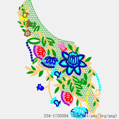 svg矢量绣花图下载