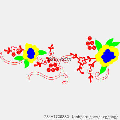 svg矢量绣花图下载