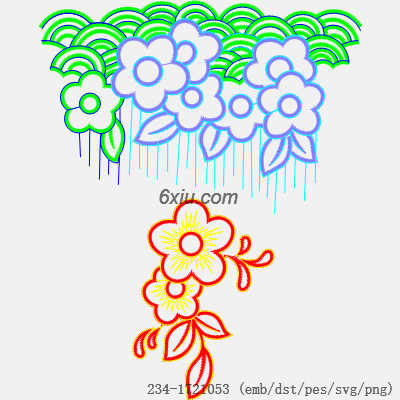 svg矢量绣花图下载
