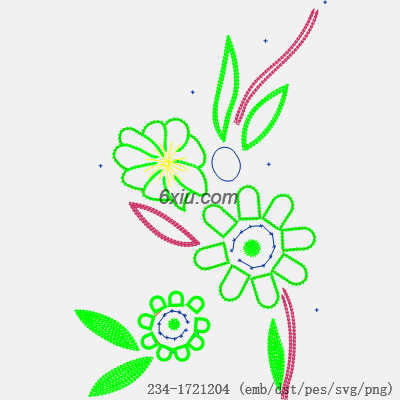 svg矢量绣花图下载