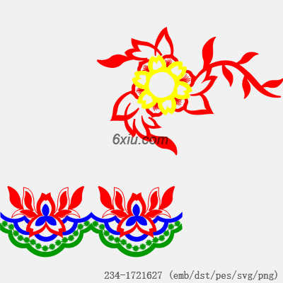svg矢量绣花图下载