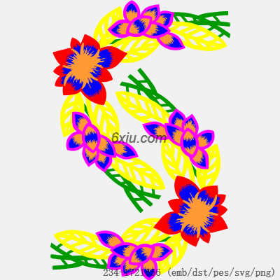 svg矢量绣花图下载